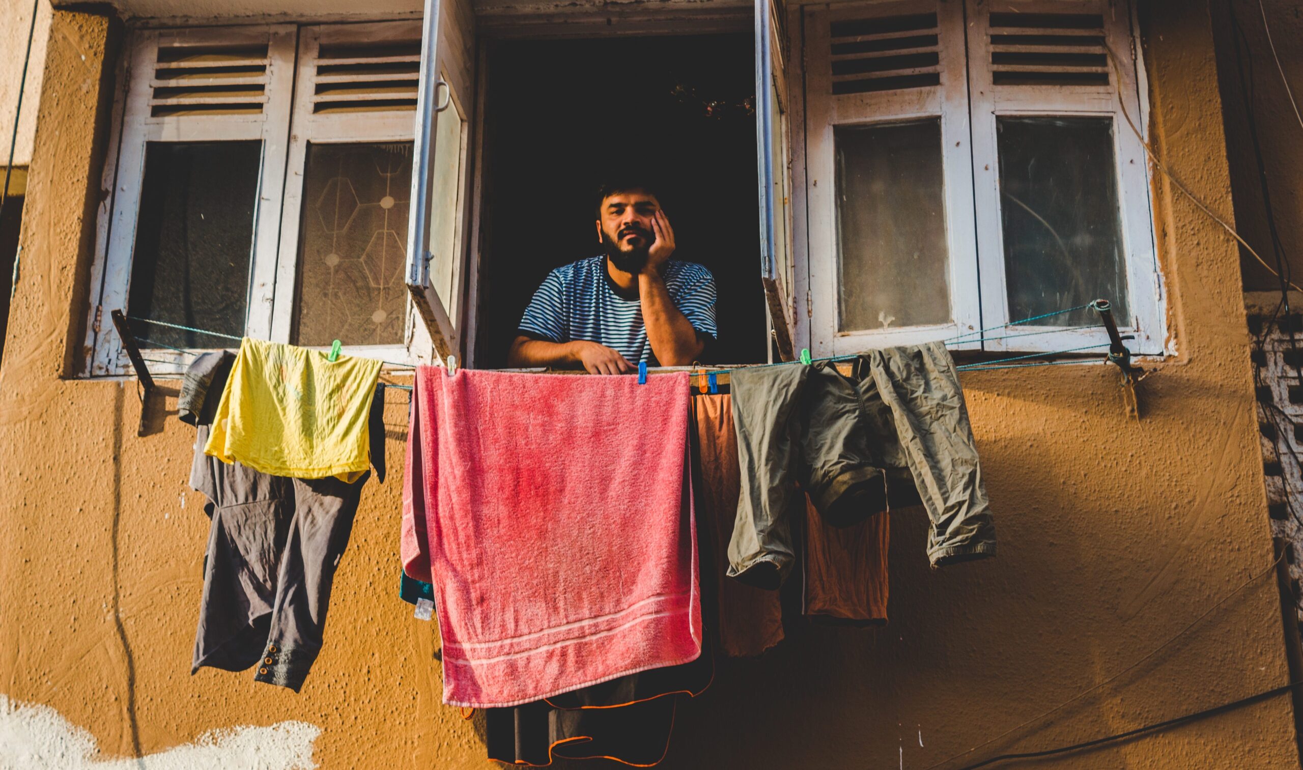 Laundry Drying Outside Window